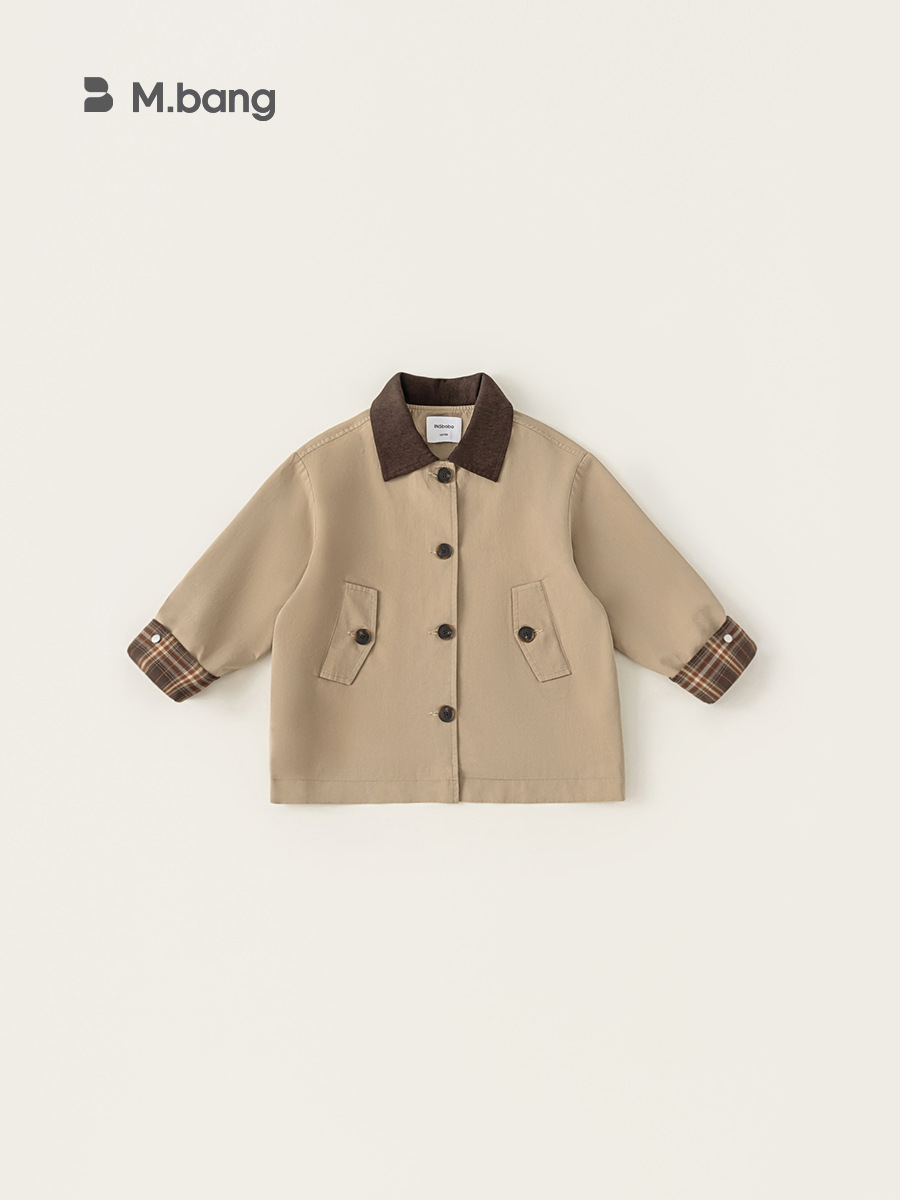 Youbao ropa para niños chaquetas para niñas otoño nuevos tops para niños ropa de otoño gabardina de solapa de estilo occidental para niños grandes y niñas