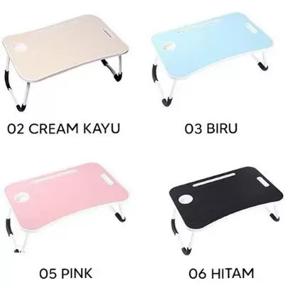 一体注塑床上书桌便携提手多功能折叠桌 简易宿舍学生小桌 懒人桌