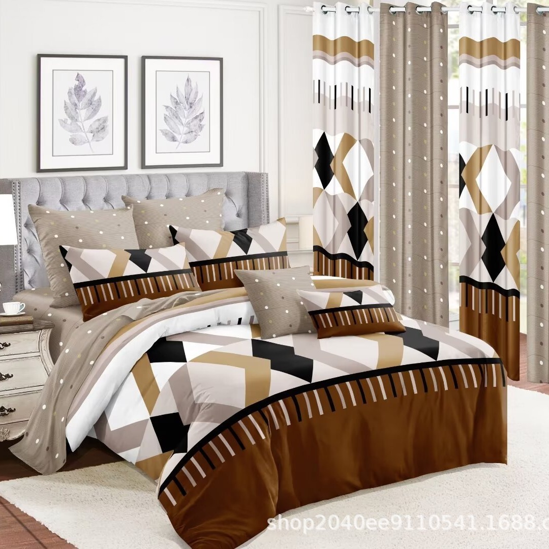 Ropa de cama de cuatro piezas con impresión transfronteriza, ropa de cama de tres piezas, funda de edredón, funda de edredón de primavera y verano infantil, venta al por mayor