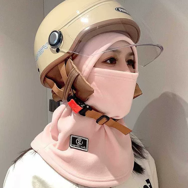 Demi-season hat, windproof cold-proof keep warm mask, scarf, helmet for cycling