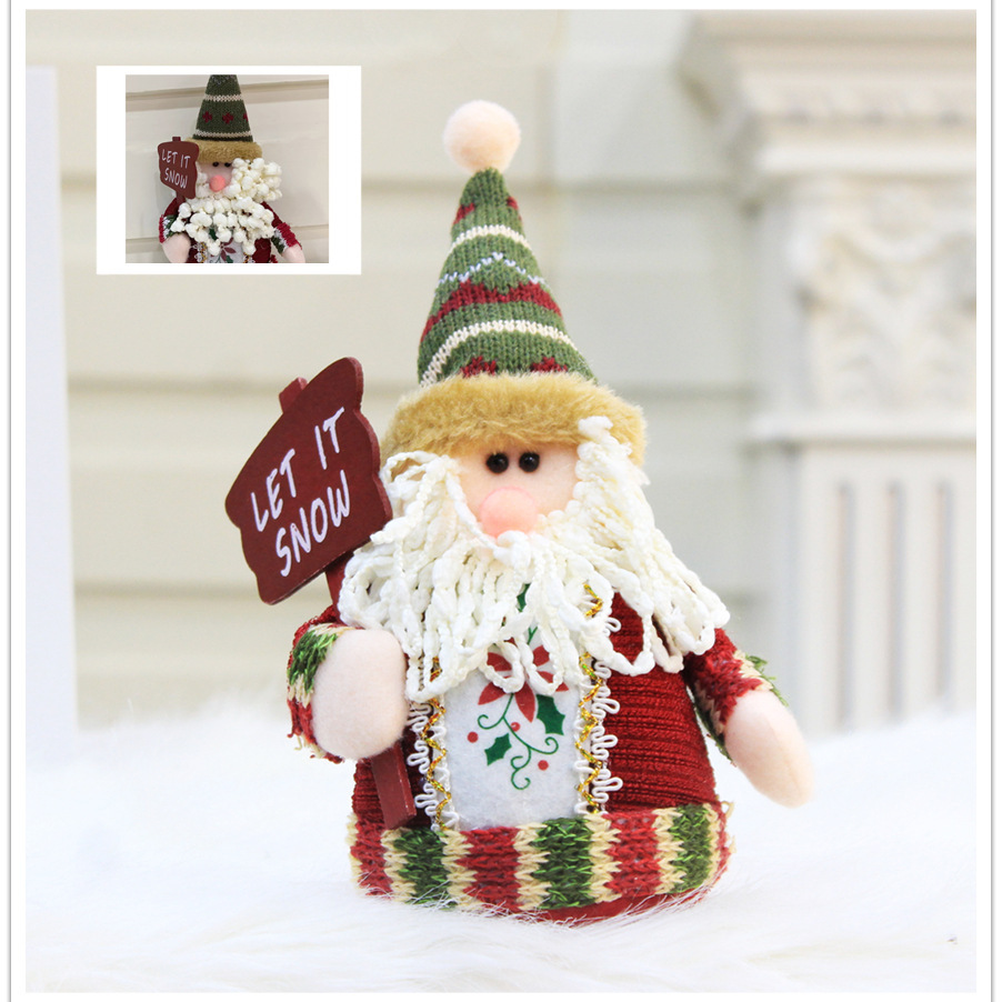 Muñecas de Navidad transfronterizas 18cm Papá Noel muñecas de pala muñecas decoraciones para el hogar regalos de Navidad para niños