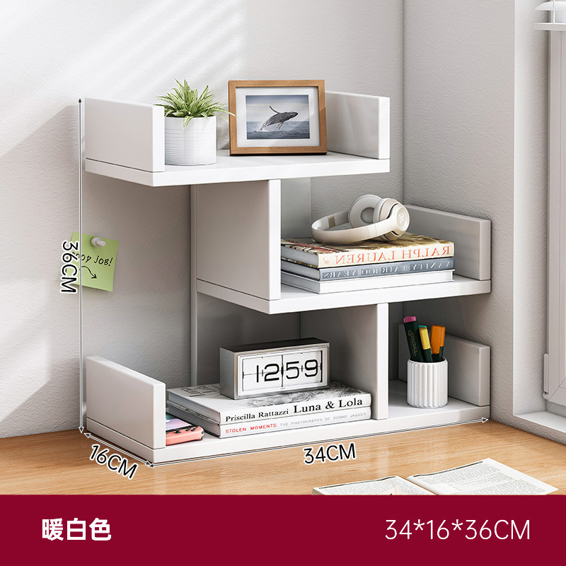 Estantería escritorio estante de almacenamiento estudiante escritorio en casa pequeña estantería dormitorio oficina multi-capa simple estante
