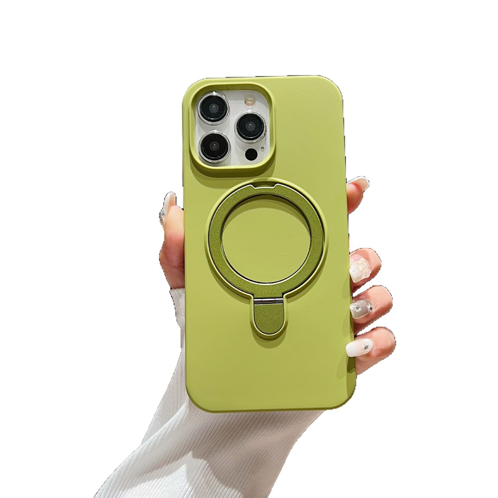 Aplicable para Apple 17Promax Case Silicone Liquid Magnetic Bracket iPhone 15 Case 12Promax