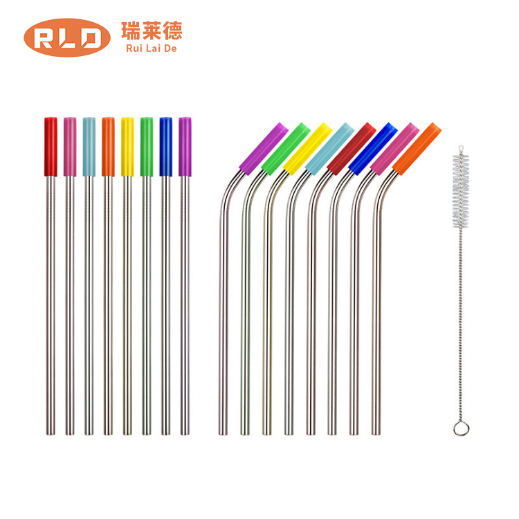 厂家直供食品级硅胶吸嘴易清洗不锈钢硅胶套吸管耐高温规格