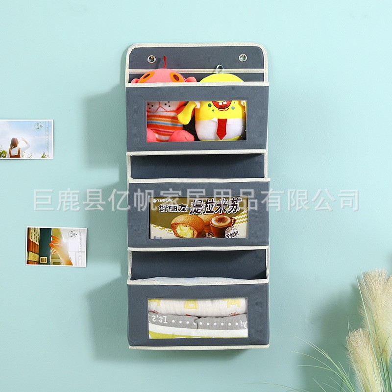 Procesamiento de puerta personalizada bolsa colgante de almacenamiento trasero bolsa de almacenamiento de pared con bolsa de almacenamiento transparente armario armario armario bolsa de almacenamiento