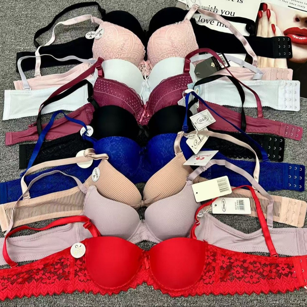 stock de bajo precio de alta calidad mezcla ropa interior damas pechos pequeños se reúnen puro deseo no vacío taza de brassiere para estudiantes de niñas