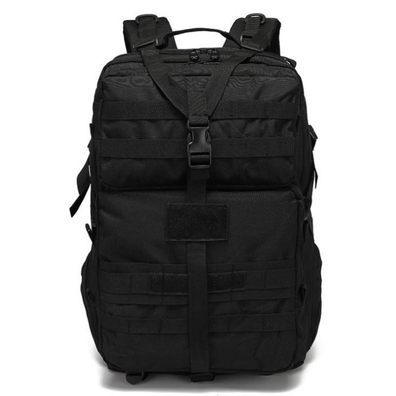 Sports waterproof wear-resistant tactics black backpack for…
