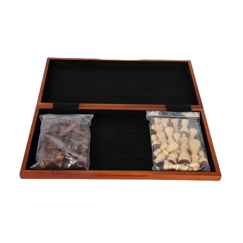 Personalizado ajedrez de madera sólida ajedrez de madera damas backgammon Go estudiantes juegos de inteligencia para niños