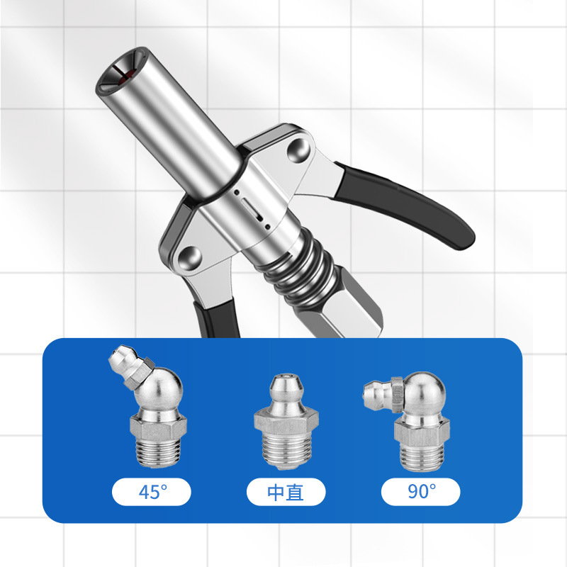 Pistola de Grasa Neumática de Cinco Pies con Funda, Máquina de Grasa Manual y Eléctrica, Accesorios para Inyector de Aceite, Alta Presión y Duradera