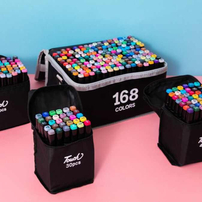 Touch Set Double-Ended Single-Color Extra-Large Capacity 48 Colors 80 Colors 36 Colors 60 Colors 168 Oil-Based Marker Pens Cross-Border Drawing Pens