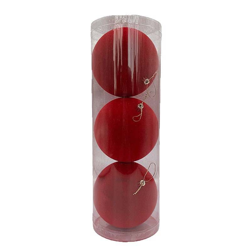 Fuente directa para el conjunto de bolas de floquete 10 / 12 / 15CM vino blanco rojo gran bola de floquete bola de decoración festiva