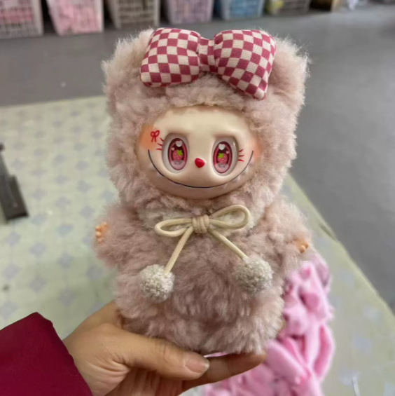 Cross-Border Labubu Pudding Bear Style Bowknot Gift Stall 18cm Keychain Plush Doll Bag Plush Pendant Cross-Border Labubu Pudding Bear Style Bowknot Gift Stall 18cm Keychain Plush Doll Bag Plush Pendant