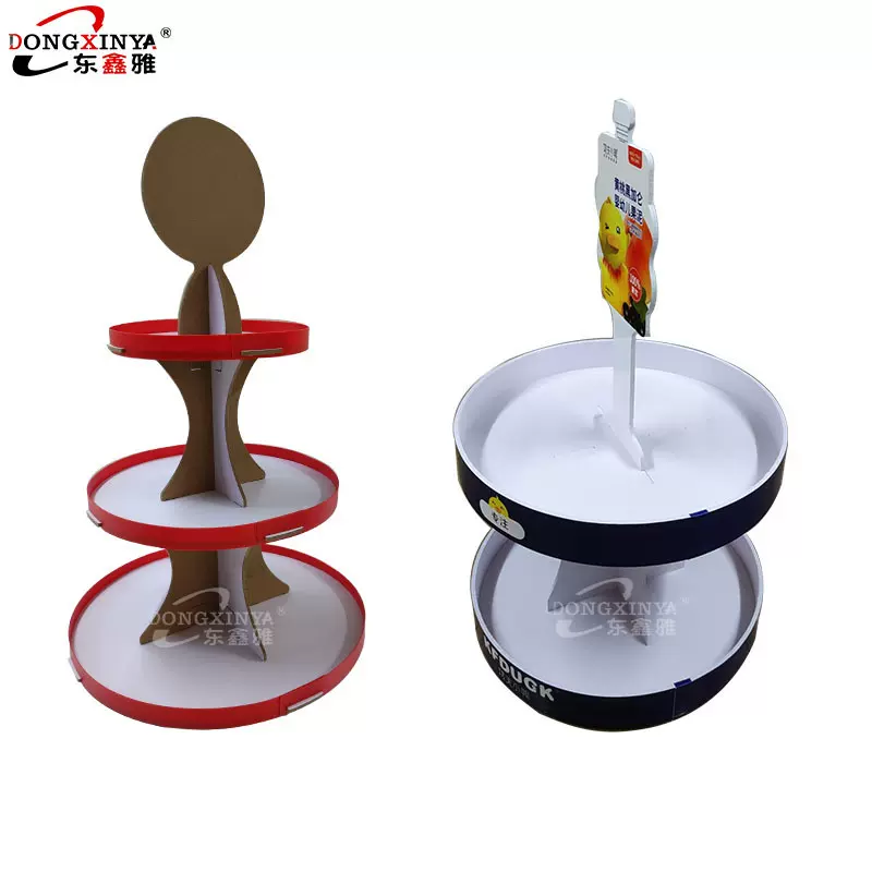 木质圆形中岛柜超市食品便利店母婴奶粉酒水饮料旋转中岛展示台