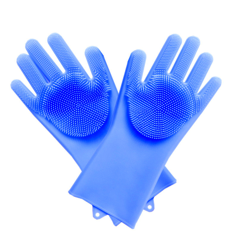 En stock guantes de silicona cocina negocio hogar lavavajillas limpieza impermeable aislamiento térmico guantes mágicos lavavajillas cepillo antiadherente aceite