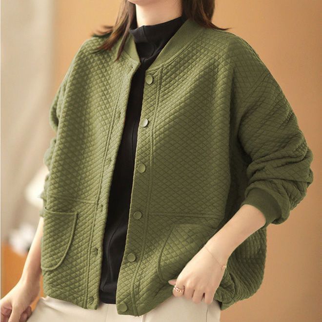 Jacket, baseball autumn uniform, western style, oversize