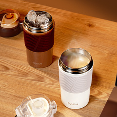 Bick Insulated Cup Car Coffee Cup Pop-Top Straight Drink Cup Portable On-the-Go Cup 316 Stainless Steel Water Bottle Customization