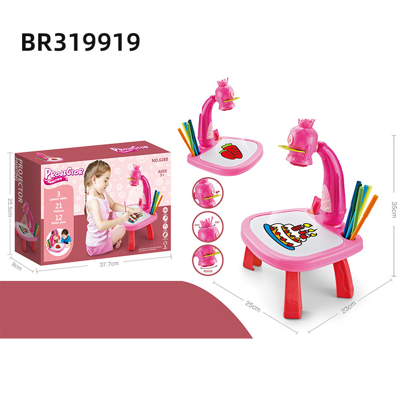 Children's Smart Projection Painting Machine, New and Unique Drawing Board, Intelligent Enlightenment Graffiti Learning Painting Table, Only for Export