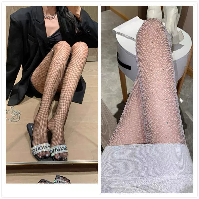 Summer thin tights, black fishing net