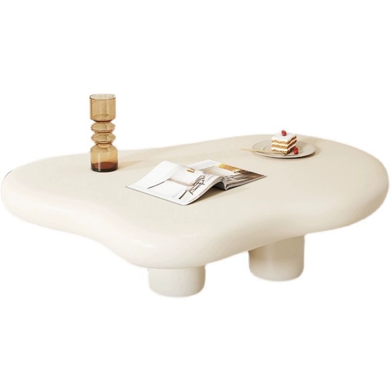 Crema italiana silenciosa fengyunduo mesa de café nórdico hogar sala de estar simple moderno pequeño apartamento en forma de mesa de té