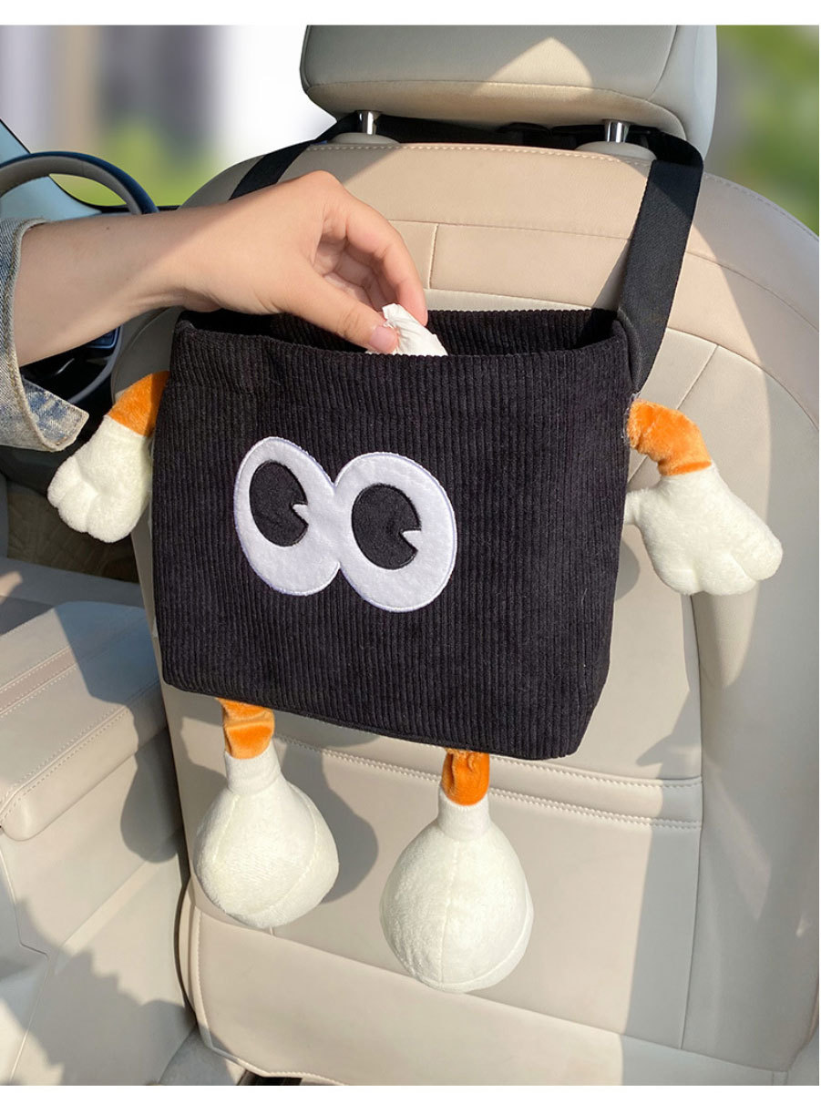 Car Trash Can and Tissue Box Two-In-One, Car Umbrella Storage Bin, In-Car Storage Bucket, Creative In-Car Hygiene Bin