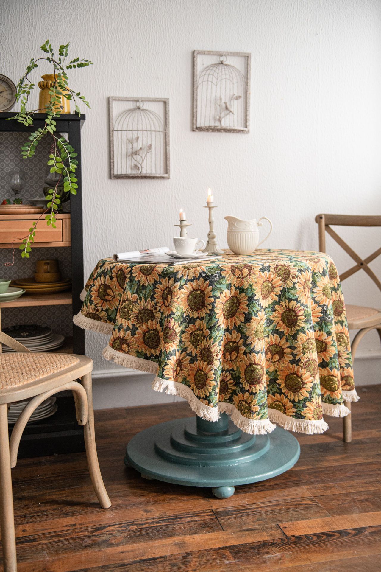 提花向日葵+ 白须圆形