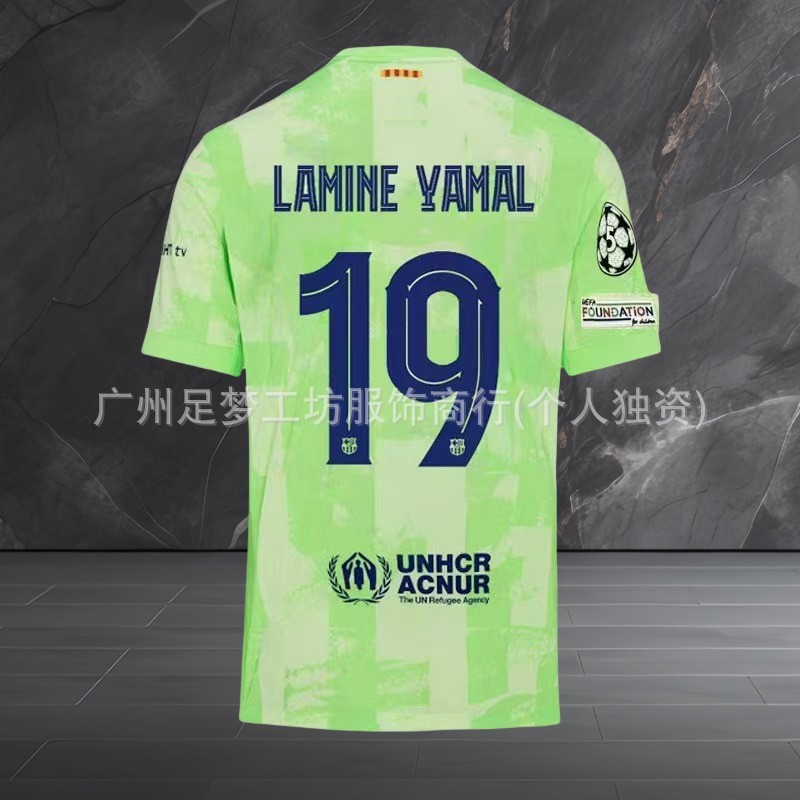 2425 バルセロナ ホーム ジャージ No. 19 ヤマール サッカー ジャージ No. 8 ペドリ 6 ガビ No. 9 レヴァーン プリント|undefined