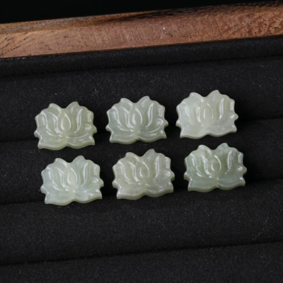 Zərgərlik ara hissələri – Bracelet Jewelry Necklace Accessories - 9-natural-hetian-jade-small-lotus