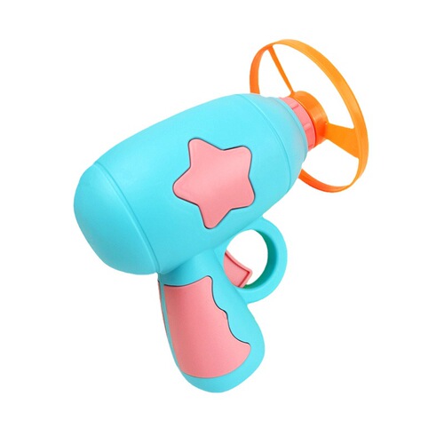 Cat toy flying disc gun new bamboo helicopter pistol cat interactive gadget flying saucer gun cat teaser anti-boredom toy gun