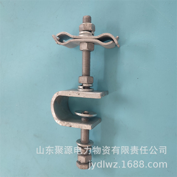 塔用引下线夹型号 OPGW光缆用热镀锌固定夹具 塔用卡具批发
