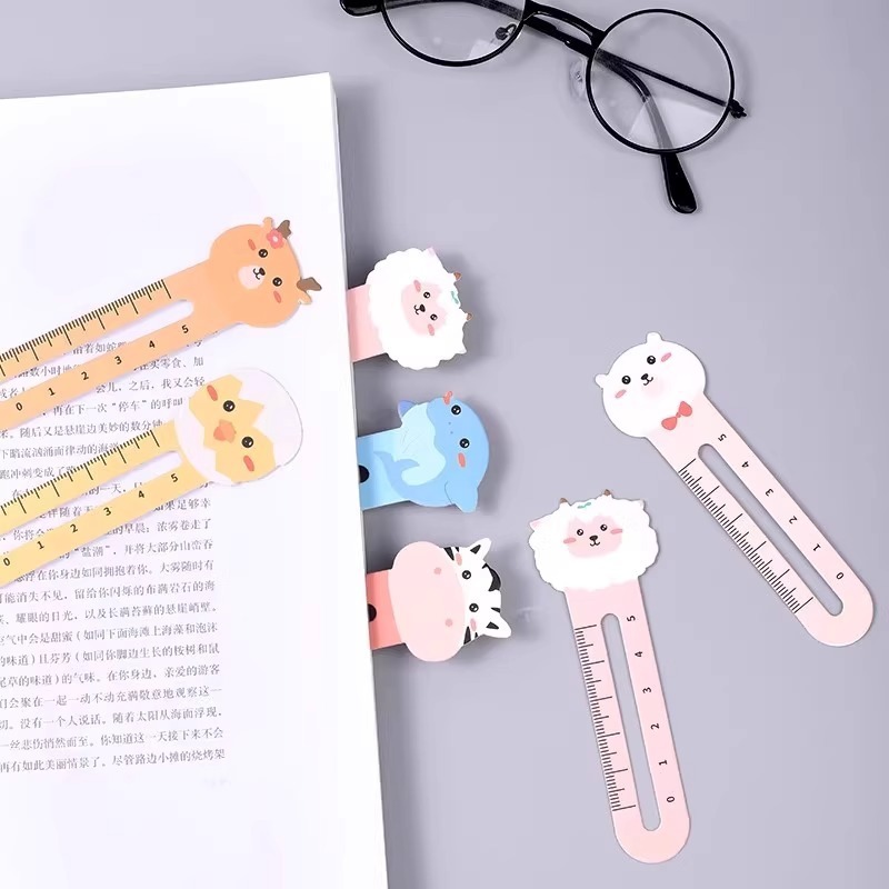 100个可爱小动物标尺书签儿童小学生用创意卡通|undefined