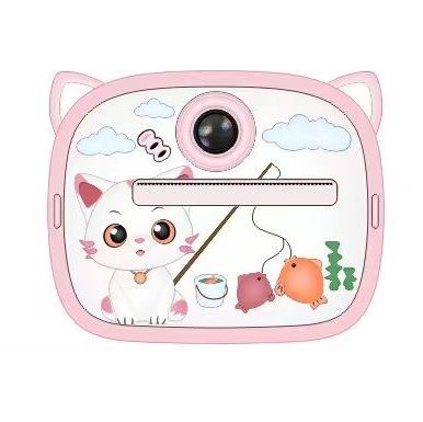 핑크 + 새끼 고양이 실리콘 커버