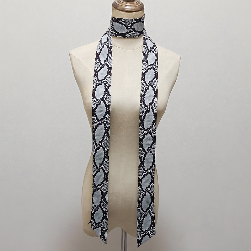 韓国版の細い細い長さの小さいスカーフの女性はバッグの取っ手を縛って春夏の秋のシフォンのプリントの小さいスカーフのマフラーを持ちます。|undefined