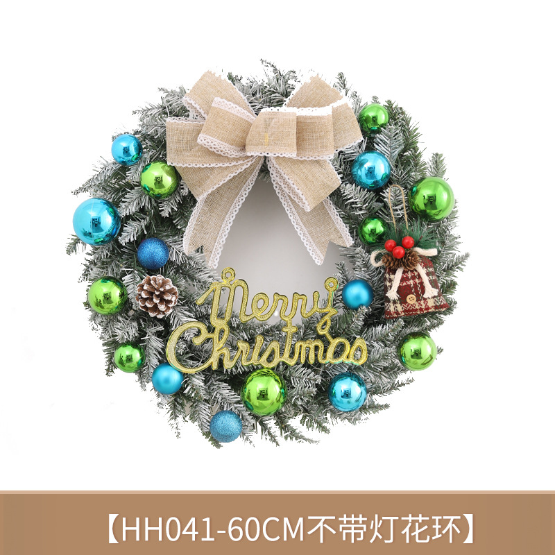 Transfronteriza guirnalda de Navidad 40/50/60cm decoraciones de Navidad escena diseño puerta colgante árbol de Navidad guirnalda adornos