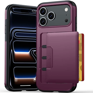 适用iPhone18插卡手机壳 推动滑盖二合一钱包苹果16/17Pro保护套5