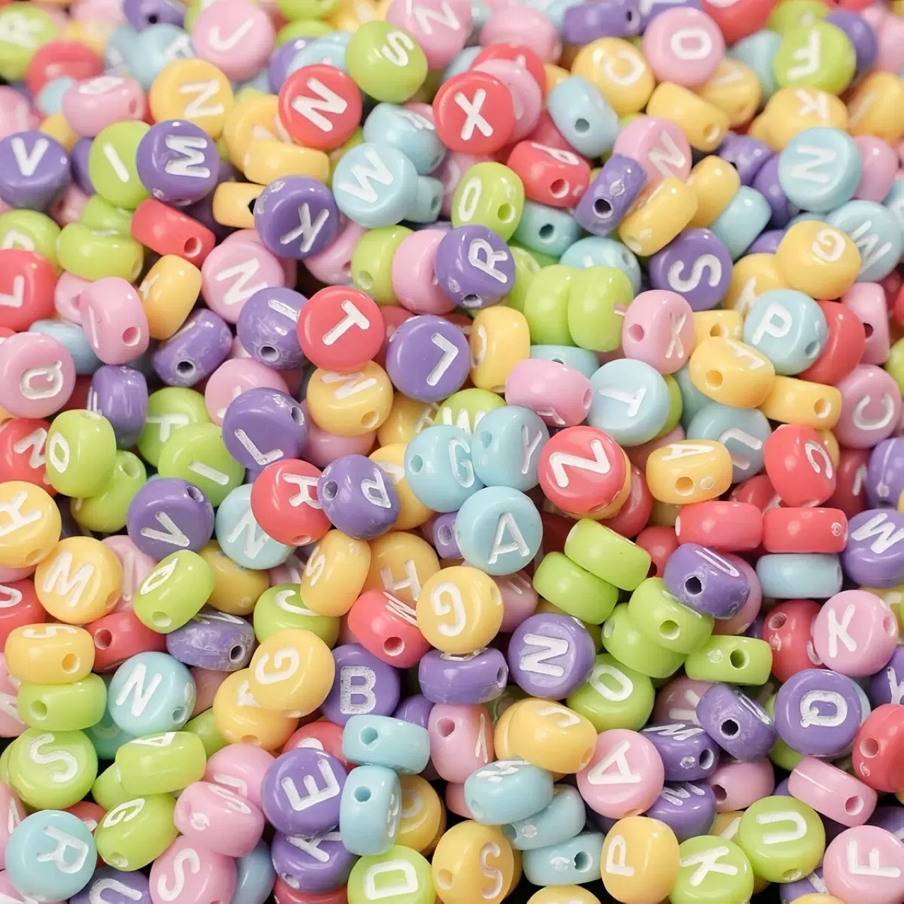 acrylic children's beads with letters handmade