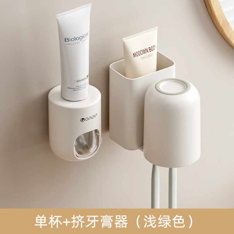 cepillo de dientes estante baño sin agujeros taza de enjuague cepillo de dientes eléctrico pareja pared pasta de dientes colgante taza de dientes