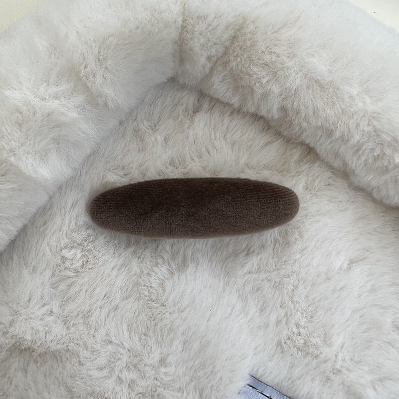 Pinza de pelo ovalada de terciopelo estilo coreano para flequillo_voghion.com