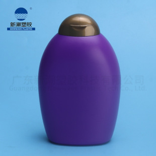 Trendy Plastic Skin Care Packaging Materials, Flip-Top Bayonet Flat Oval Hair Care Shampoo Bottle, Source Manufacturer Supports Customization