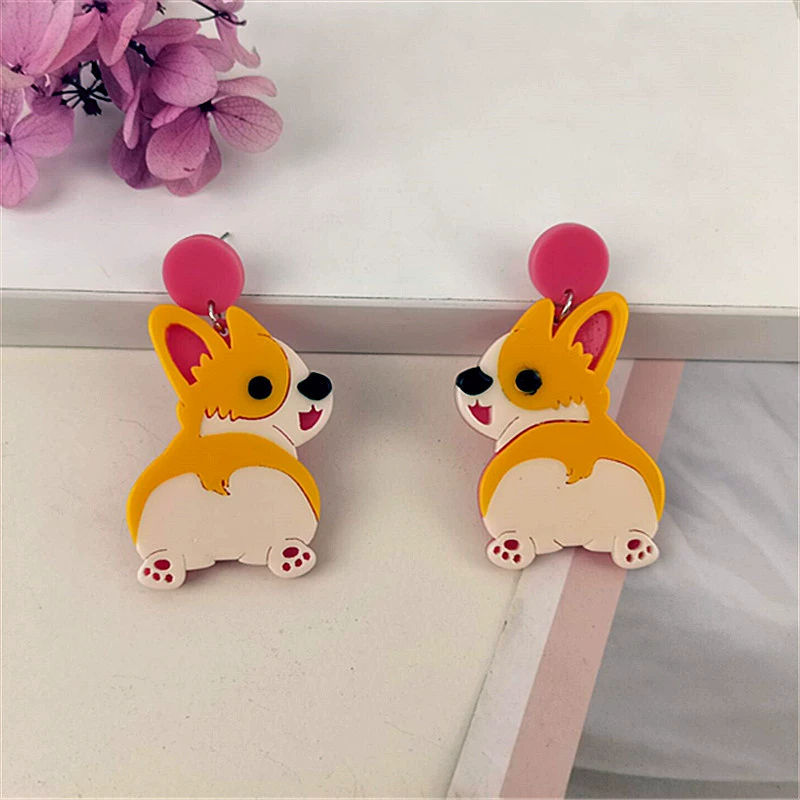 Модные милые серёжки с зайчиком, японский и корейский стиль