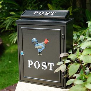 Letter Box Wall-Hanging Community American Pastoral European Outdoor Villa Retro Letter Box Household Posting Box