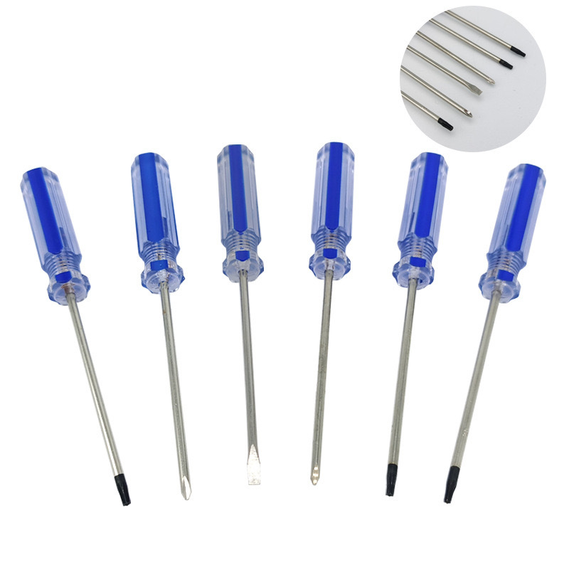 Color bar screwdriver with hole T-shaped screwdriver Phillips mobile phone disassembly repair tool transparent handle Y-shaped