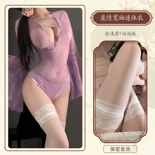 Light purple [onesie] white stockings
