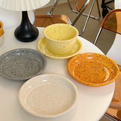 Ins風投墨陶磁器食器皿食器セットサラダシリアルボウル朝食ボウルデザートボウル皿