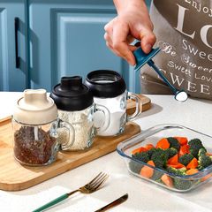 New Product Handle Spice Container Kitchen Home Salt Sugar Cumin Chicken Essence Spice Bottle Logo Printable Glass Spice Container