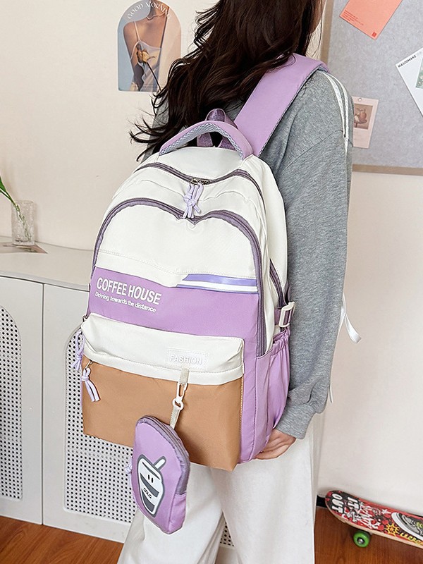 Mochila escolar para estudiantes universitarios de secundaria y preparatoria de todo fósforo de moda, nueva mochila de viaje multicompartimento de gran capacidad y alto valor