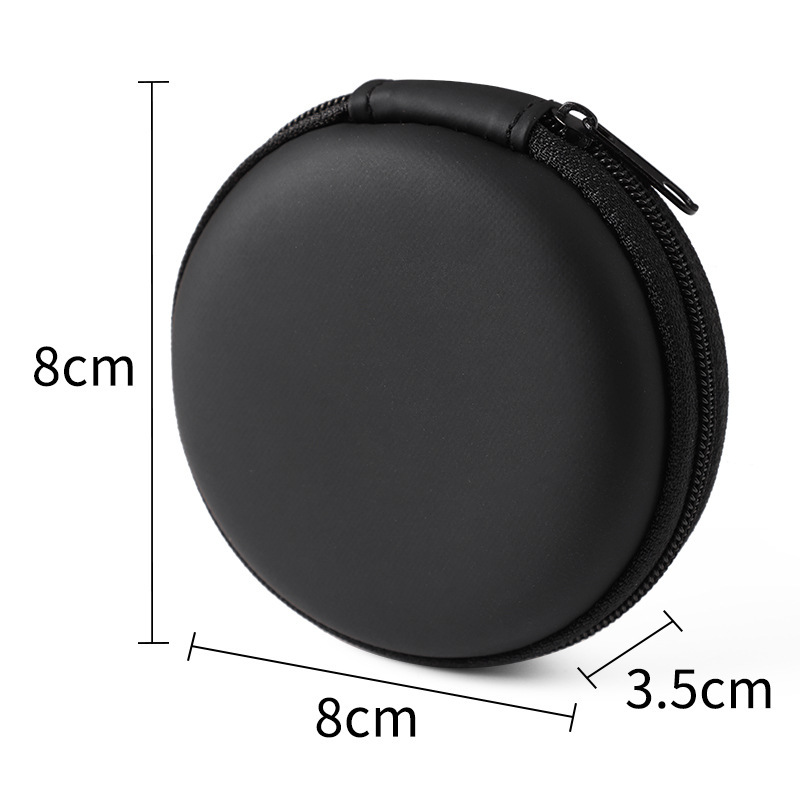 eva Bag Bluetooth Headphone Cosmetics Bag Round Zipper Bag Data Cable usb Storage Box