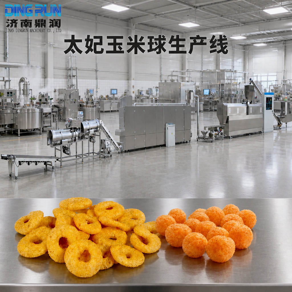 太妃球生产设备 自动化双螺杆时产100-300公斤 玉米球生产线
