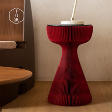 纸时尚创意玻璃面边几角几时尚轻奢客厅沙发简约小黑裙设计