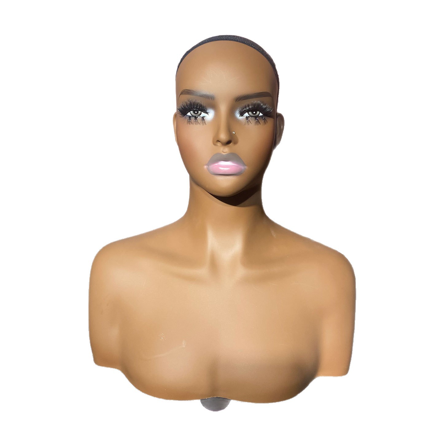Europeos y estadounidenses pelucas muestran cabeza de modelo de PVC maniquí cabeza de ventana accesorios maniquí cabeza