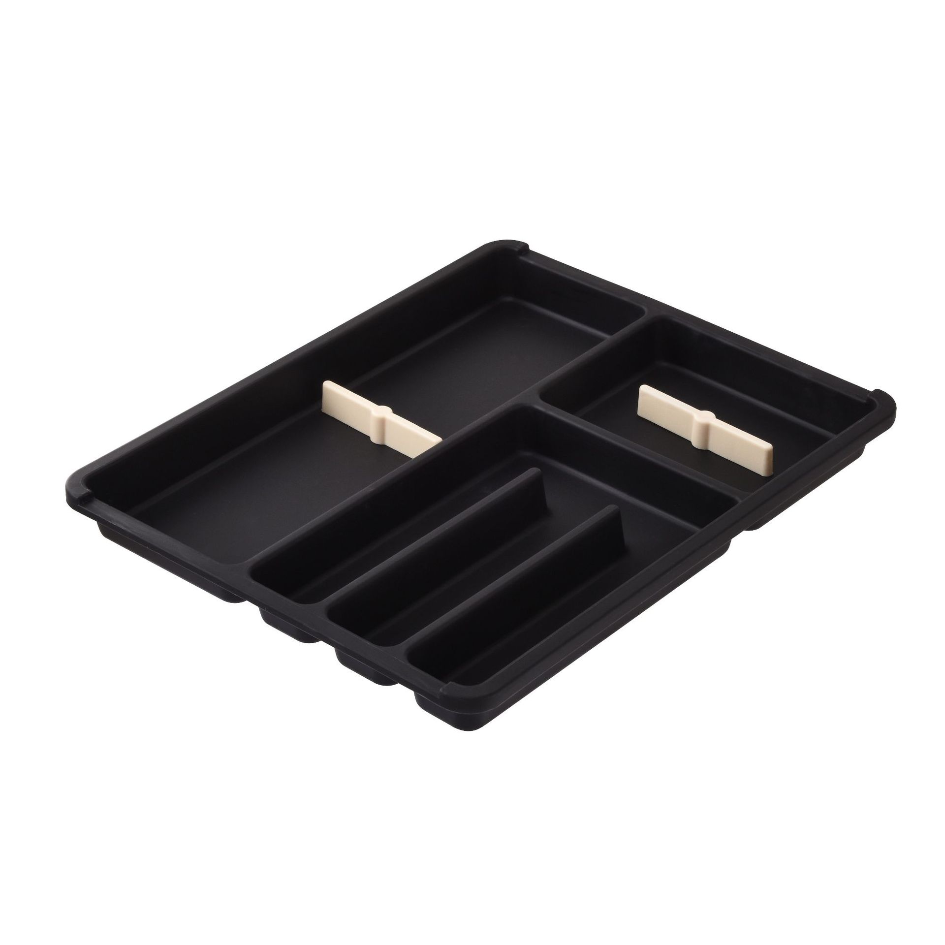 Caja organizadora apilable con compartimentos, ideal para cuchillos, tenedores y cucharas, bandeja para cajón de cocina